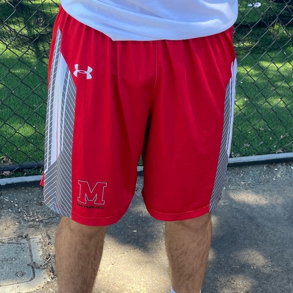 SAN FRANCISCO MEN UNDER ARMOUR M FOOTBALL SHORTS WORKOUT GYM BODYBUILDER ATHLETE - Picture 6 of 17
